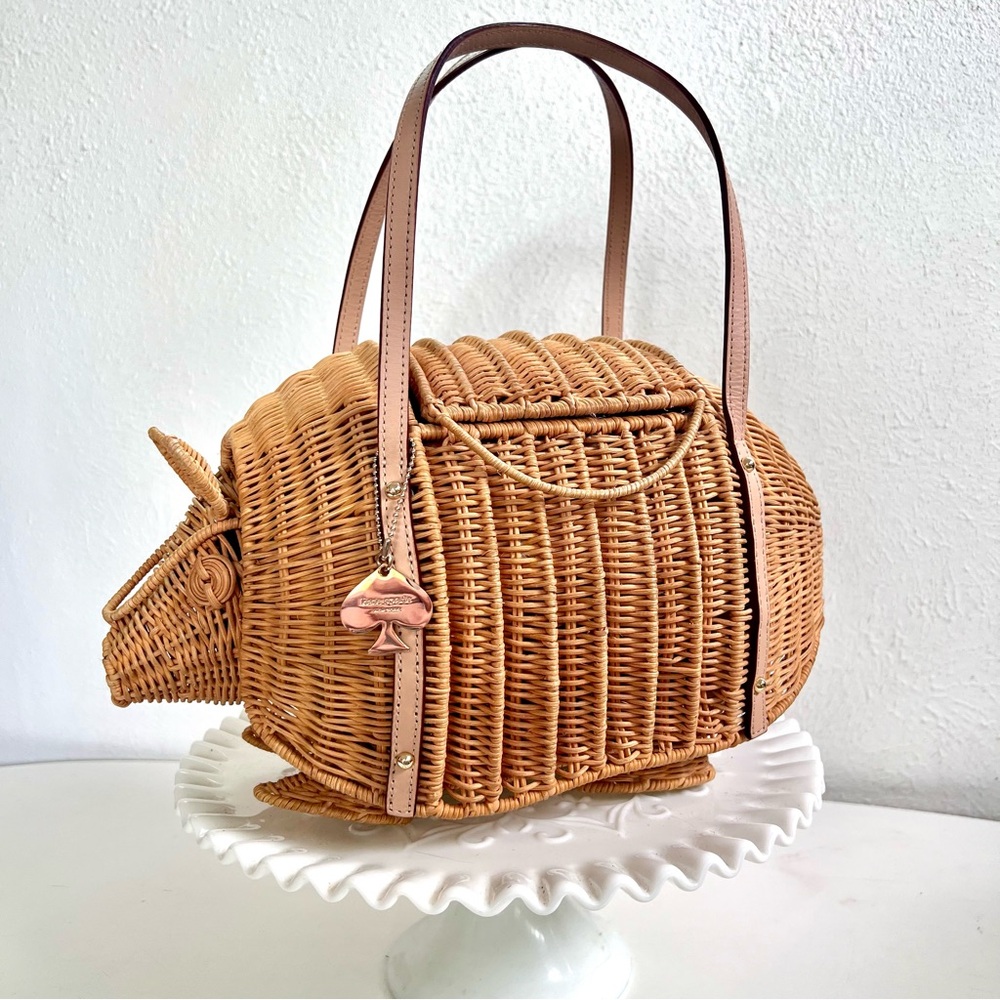 Kate Spade Wicker Armadillo Handbag Collectible